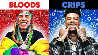 РЭПЕРЫ ИЗ BLOODS vs РЭПЕРЫ ИЗ CRIPS ЧЬИ ТРЕКИ КРУЧЕ? (21 SAVAGE, 6IX9INE, BLUEFACE) БЛАДС и КРИПС