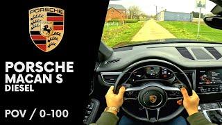 Porsche Macan S Diesel 2016 - POV Test drive, 0-100 km/h and walkaround