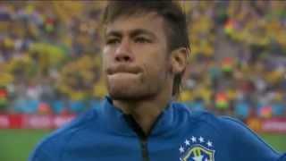 Torcida canta o hino junto com a seleção brasileira e emociona - Copa do Mundo FIFA Brasil 2014 [HD]