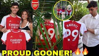 Shocking!Havertz wears Arsenal Jersey for His DogsHavertz Girlfriend,Message to Arsenal Fans