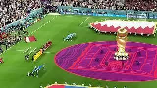 Qatar World Cup 2022 - Match 1 - Qatar vs Ecuador - player entrance and anthems