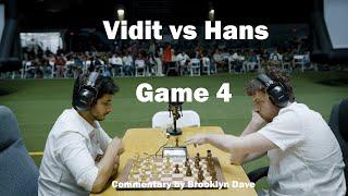 Vidit Gujrathi Vs Hans Niemann | Commentary by Brooklyn Dave | Set 1 Game 4