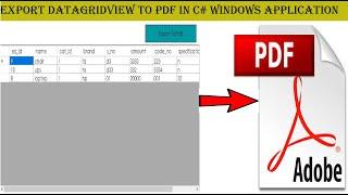 how to export datagridview to pdf in c# windows application