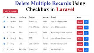 Delete Multiple Records Using Checkbox in Laravel