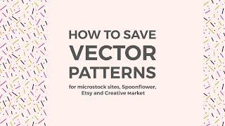 How to save seamless vector patterns in Illustrator