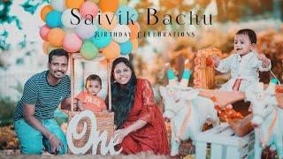 1st Birthday Highlights Video 2022 | 4K | SAIVIK | Bangaru Konda | Zoom In Momentz Photography ||