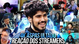 REAÇÃO DOS STREAMERS ao 4K INSANO do ASPAS ULTADO de JETT!