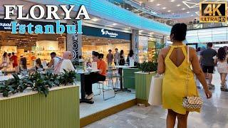 Aqua Florya Shopping Mall and beautiful beach-Istanbul 2024 Walking Tour 4K HDR