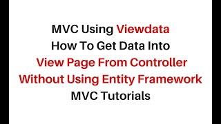 using viewdata to get records mvc without entity framework c# 4.6.1