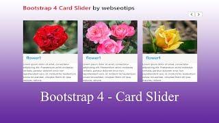 Bootstrap 4 card slider