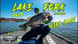 MY BIGGEST TOURNAMENT BAG 30lbs!!  24/7series: Ep. 2 | Lake Fork Bassmaster Elite Series