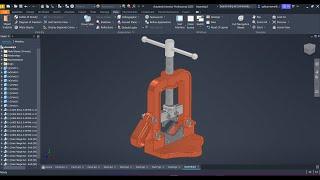 Autodesk Inventor 2025 How to Make a Table Pipe Vise | 4K 60fps