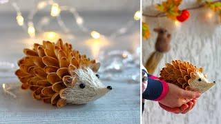  ЁЖИК зимний или осенний⁉ своими руками. DIY hedgehog decor. Игрушка на елку еж  Творческое место