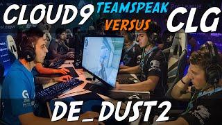 CS:GO - Cloud9 teamspeak vs CLG (dust2) @ ESL ESEA Pro League Finals