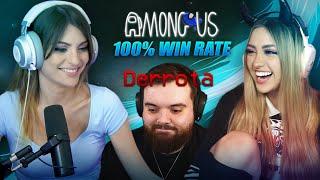 100% WIN RATE AMONG US IMPOSTOR ft. Ibai, JuanSGuarnizo, AriGameplays| Cristinini