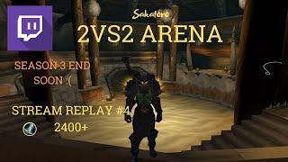 TBC Classic 2vs2 Arena 2400+ Warrior/Druid German Venoxis - Stream replay #4