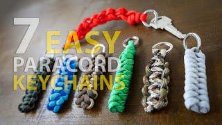 7 EASY PARACORD KEYCHAINS | PARACORD KNOTS