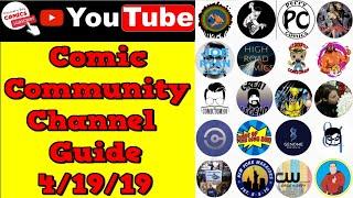 Comic Book Channel Content Guide for Apr 19th Comic book PREVIEWS, Marvel, DC, LIVE Chat,Comic News