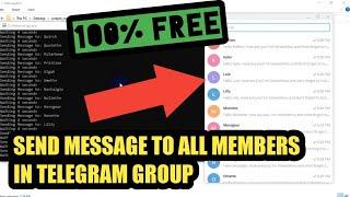 How to send direct message to all members in telegram group