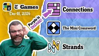 NYT Connections, Mini Crossword, and Strands | Dec 18, 2024