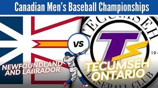 Newfoundland VS Tecumseh, Ontario (2024 Baseball Canada Championships)