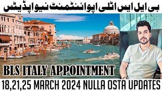 bls italy appointment new update | nulla osta new update #italy #NullaOsta #bls