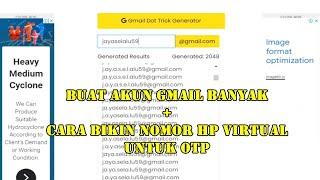 CARA BUAT AKUN GMAIL BANYAK + CARA MEMBUAT NOMOR HP VIRTUAL BUAT VERIFIKASI OTP