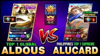 Aldous God? Top 1 Global Aldous Destroyed Philippines Top 1 Supreme Alucard in Rank ~ Mobile Legends