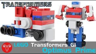 Lego Transformers MOC Micro G1 Optimus Prime V2 Instruction Mini Truck Mecha Tutorial