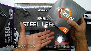 AMD Ryzen 5 3600 ASRock B450 STEEL LEGEND Hyper X Crucial 1TB Sapphire RX550 Gaming PC Build 2020