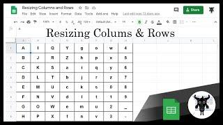 Google Sheets Beginners: Change the Column and Row size (0)