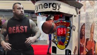 Strongman DESTROYS punch bag machine | Ft Eddie Hall