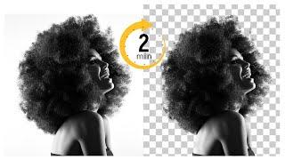 Cut Out Hair 2 MINUTES Photoshop Tutorial #hairpng #haircutout #transparent