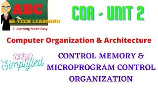 CONTROL MEMORY & MICROPROGRAM CONTROL ORGANIZATION