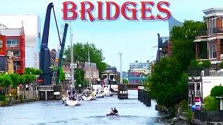 Dutch travel between 2 Bridges. Ships and Bicycles.