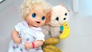 Baby Alive uma Banana para o Cachorrinho DOG com BIA LOBO