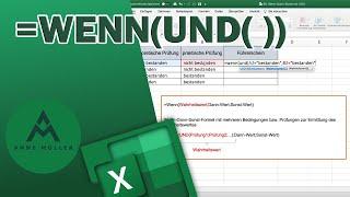 Wenn-Dann-Sonst-Formel mit mehreren Bedingungen bzw. Prüfungen, UND-Funktion