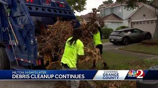 Milton debris cleanup continues in Orange County