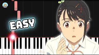 [full] Suzume no Tojimari OST - "Kanata Haruka" - EASY Piano Tutorial & Sheet Music