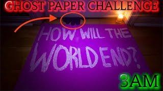 3AM GHOST PAPER CHALLENGE SPIRIT TELLS HOW THE WORLD WILL END... (Dooms Day is Real)