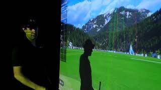 Golf simulator impact screen demonstration