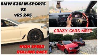 Bmw 530i M Vs vRS 245 High Speed Race/Chase..,Crazy Cars Meet.