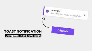 How to create Toast Notification using HTML,CSS and JAVASCRIPT