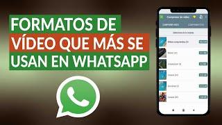 ¿Cuáles son los formatos de vídeo que más se usan en WHATSAPP? ¿Cuáles son compatibles?