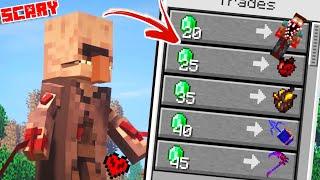 Minecraft But Scary VILLAGER TRADE OP SCARY ITEMS!