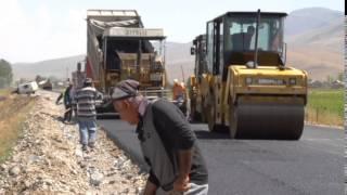 Vardenis-Martakert Highway: Pouring Asphalt