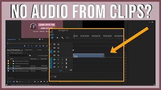 Imported Video Missing Audio? - 1 Minute Fix Adobe Premiere Pro 2022