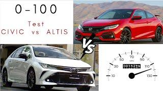 Toyota Corolla Altis vs Honda Civic 0-100.