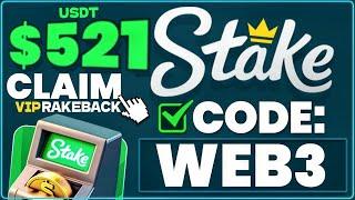 STAKE PROMO CODE - "WEB3"  VIP BONUS