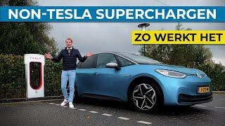 GETEST: niet-Tesla laden bij een Tesla Supercharger - Zo werkt het - AutoRAI TV